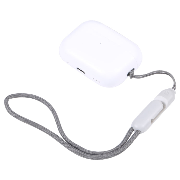 สายคล้องโทรศัพท์กันหายสำหรับ Apple AirPods Pro 2 หูฟังบลูทูธไร้สาย, สีเทาเลียนแบบคุณภาพสูง