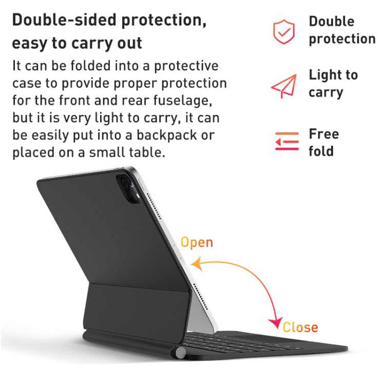สำหรับ iPad Air 2022 / 2020 เคสหนังพร้อมคีย์บอร์ดบลูทูธแบบแขวนแม่เหล็ก T89, สำหรับ iPad Air 2022 / 2020