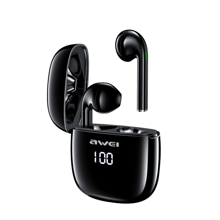 หูฟังบลูทูธ V5.0 TWS แบบไร้สายแท้พร้อมจอ LED และกล่องชาร์จ awei T28P