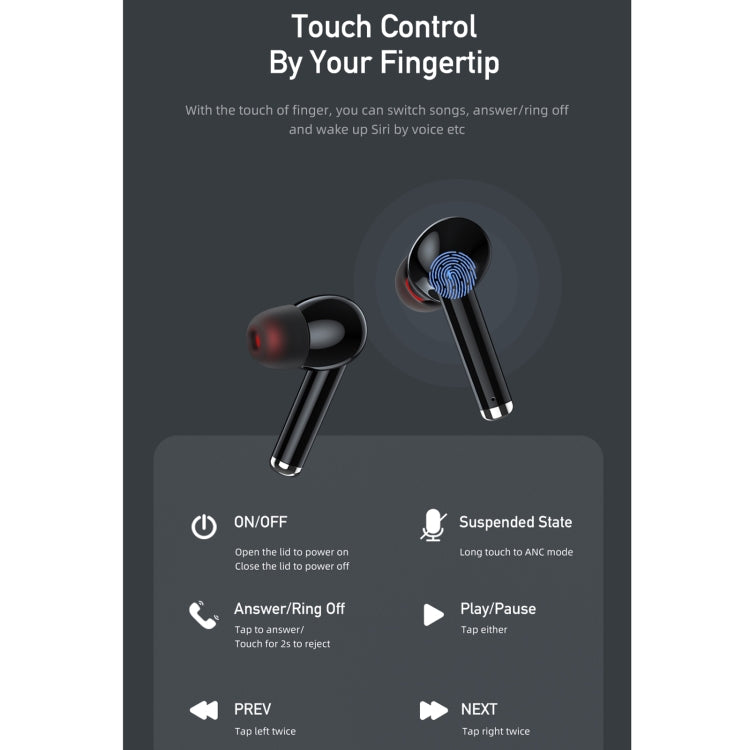 หูฟังบลูทูธไร้สายพร้อมระบบตัดเสียงรบกวน ANC Bluetooth 5.2 awei TA8