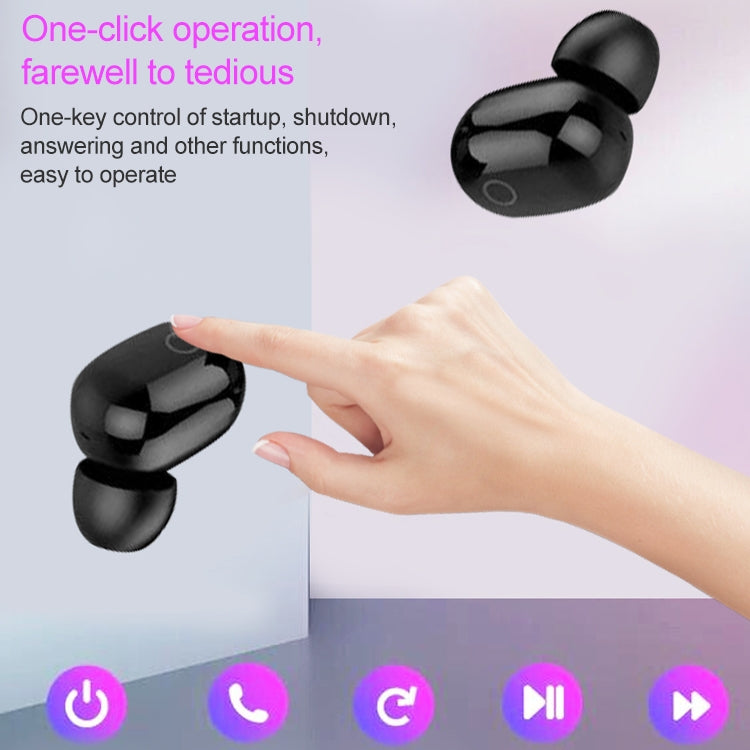 Dt-18 หูฟังบลูทูธไร้สายสองข้าง พร้อมกล่องชาร์จ 2000mAh และระบบสัมผัสกับการชาร์จแม่เหล็กอัจฉริยะ