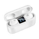 Dt-18 หูฟังบลูทูธไร้สายสองข้าง พร้อมกล่องชาร์จ 2000mAh และระบบสัมผัสกับการชาร์จแม่เหล็กอัจฉริยะ
