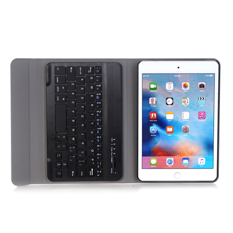 A05 เคสแท็บเล็ตหนังพร้อมคีย์บอร์ดบลูทูธ ABS บางพิเศษ 3.0 ถอดได้สำหรับ iPad mini 5 พร้อมที่ยึด สำหรับ mini 5