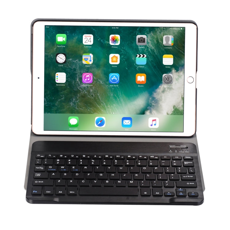 A09 เคสแท็บเล็ตหนังพร้อมคีย์บอร์ดบลูทูธ ABS บางพิเศษ 3.0 ถอดได้สำหรับ iPad Air / Pro 10.5 นิ้ว (2019) พร้อมที่ยึด