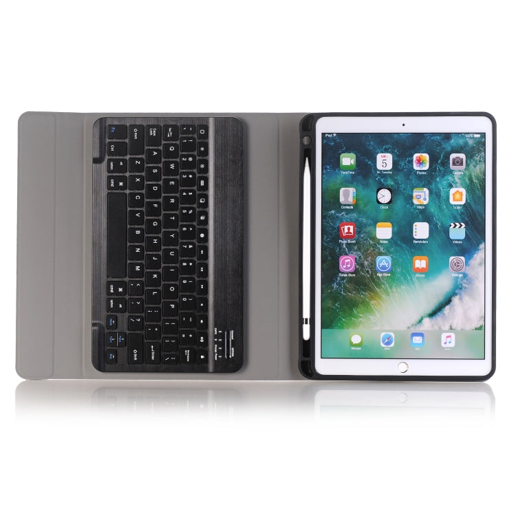 A09B เคสแท็บเล็ตหนังพร้อมคีย์บอร์ดบลูทูธ ABS บางพิเศษ 3.0 ถอดได้สำหรับ iPad Air / Pro 10.5 นิ้ว (2019) พร้อมช่องใส่ปากกาและที่ยึด