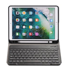 A09B เคสแท็บเล็ตหนังพร้อมคีย์บอร์ดบลูทูธ ABS บางพิเศษ 3.0 ถอดได้สำหรับ iPad Air / Pro 10.5 นิ้ว (2019) พร้อมช่องใส่ปากกาและที่ยึด