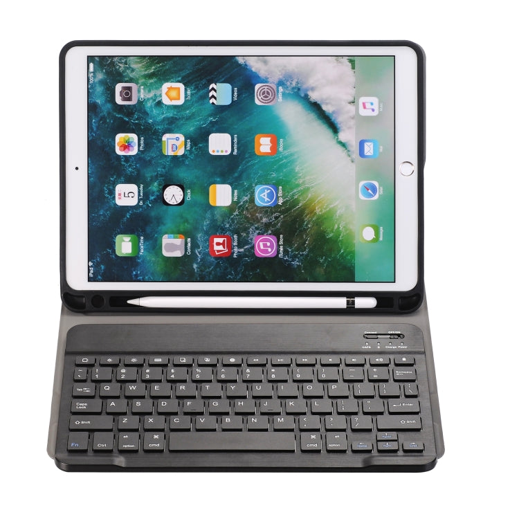 A09B เคสแท็บเล็ตหนังพร้อมคีย์บอร์ดบลูทูธ ABS บางพิเศษ 3.0 ถอดได้สำหรับ iPad Air / Pro 10.5 นิ้ว (2019) พร้อมช่องใส่ปากกาและที่ยึด