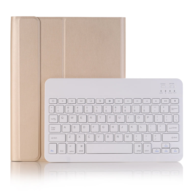 A09B เคสแท็บเล็ตหนังพร้อมคีย์บอร์ดบลูทูธ ABS บางพิเศษ 3.0 ถอดได้สำหรับ iPad Air / Pro 10.5 นิ้ว (2019) พร้อมช่องใส่ปากกาและที่ยึด
