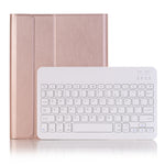 A09B เคสแท็บเล็ตหนังพร้อมคีย์บอร์ดบลูทูธ ABS บางพิเศษ 3.0 ถอดได้สำหรับ iPad Air / Pro 10.5 นิ้ว (2019) พร้อมช่องใส่ปากกาและที่ยึด