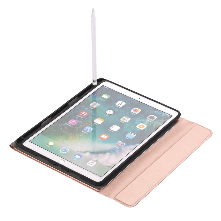 A09B เคสแท็บเล็ตหนังพร้อมคีย์บอร์ดบลูทูธ ABS บางพิเศษ 3.0 ถอดได้สำหรับ iPad Air / Pro 10.5 นิ้ว (2019) พร้อมช่องใส่ปากกาและที่ยึด