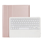 เคสแท็บเล็ตหนังพร้อมคีย์บอร์ดบลูทูธถอดได้บางพิเศษ A12B Bluetooth 3.0 สำหรับ iPad Air 13 2024 / 2025 / Pro 12.9 นิ้ว 2022 / 2021 / 2020 / 2018 พร้อมช่องใส่ปากกาและที่วาง
