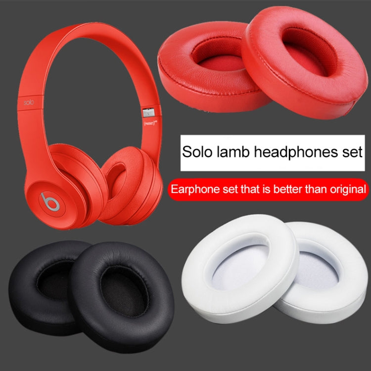 1 คู่ เคสป้องกันหนังสำหรับหูฟัง Beats Solo2.0 / Solo3.0 รุ่นไร้สาย