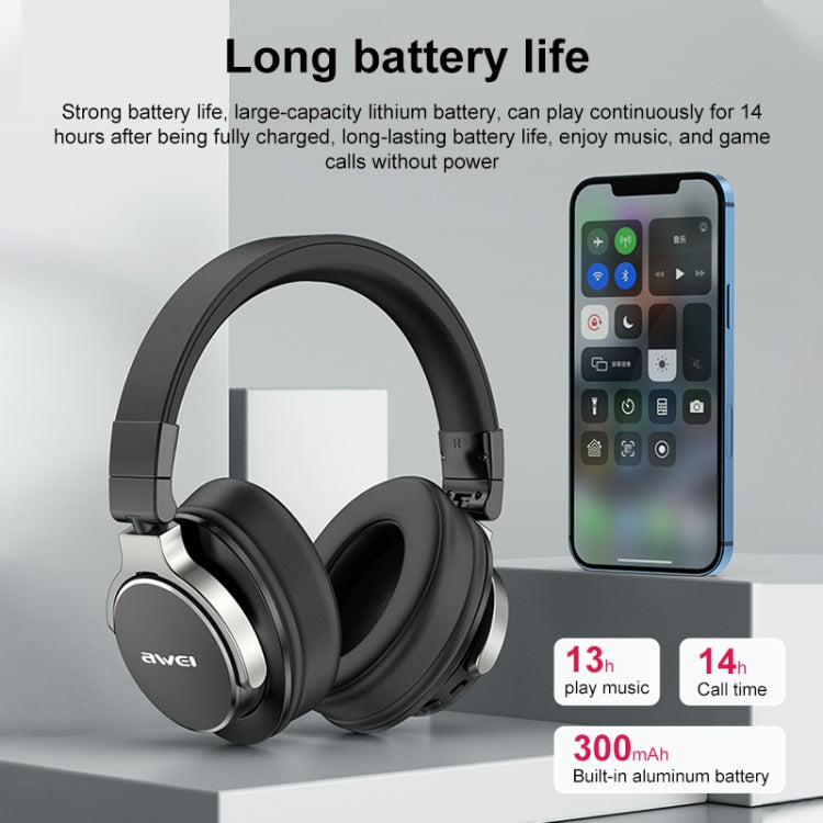 awei A710BL หูฟังบลูทูธไร้สายแบบพับได้พร้อมระบบตัดเสียงรบกวน ANC รุ่น A710BL