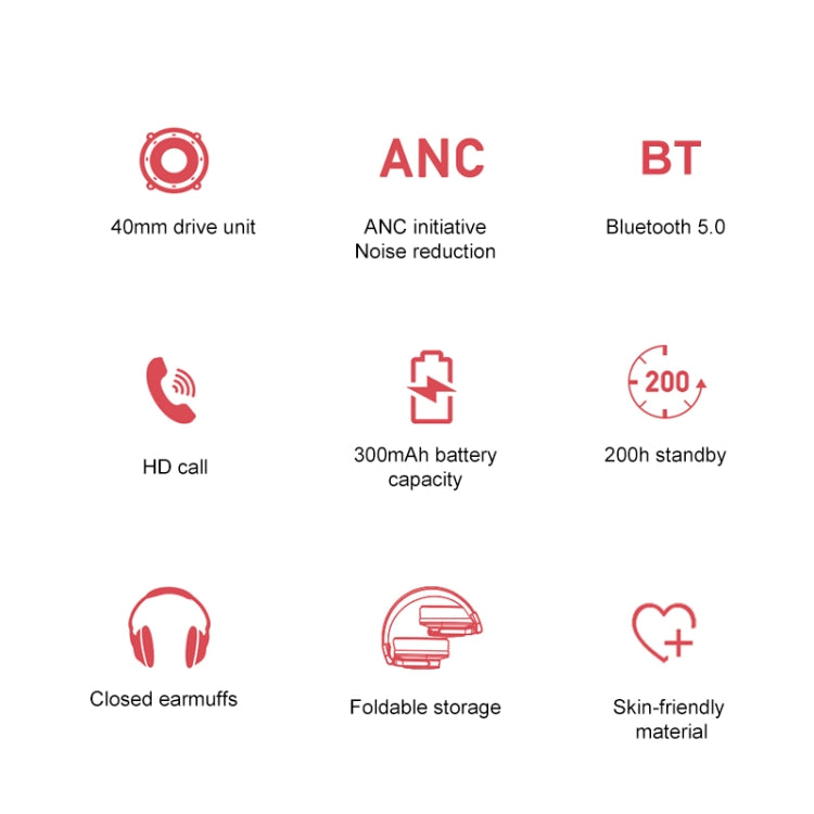 awei A710BL หูฟังบลูทูธไร้สายแบบพับได้พร้อมระบบตัดเสียงรบกวน ANC รุ่น A710BL