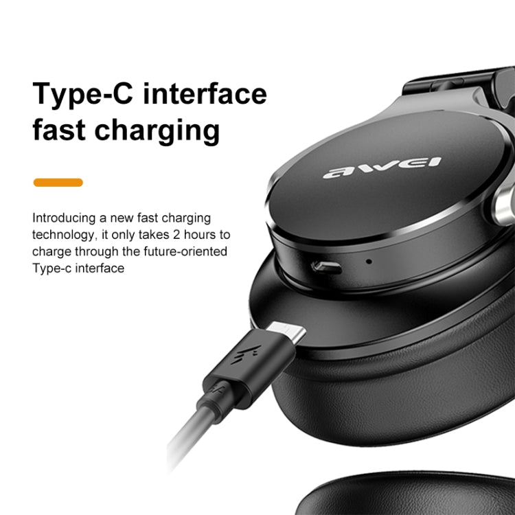 awei A710BL หูฟังบลูทูธไร้สายแบบพับได้พร้อมระบบตัดเสียงรบกวน ANC รุ่น A710BL