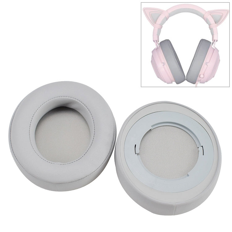 2 ชิ้น ฟองน้ำรองหูฟังสำหรับ Razer Kraken 7.1 V2 แบบตาข่ายสีเทา ปลอกหูฟังสำรอง, สำหรับ Razer Kraken 7.1 V2 (ตาข่ายสีเทา)