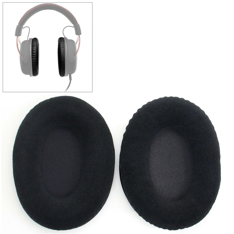 2 ชิ้น สำหรับ Kingston KHX-HSCP / HyperX Cloud II เบาะหูฟัง ผ้าฟลีซตาข่ายสีดำ ฟองน้ำ ปลอกหูฟัง แผ่นรองหูเปลี่ยน, สำหรับ Kingston KHX-HSCP HyperX Cloud II (ผ้าฟลีซสีดำ)