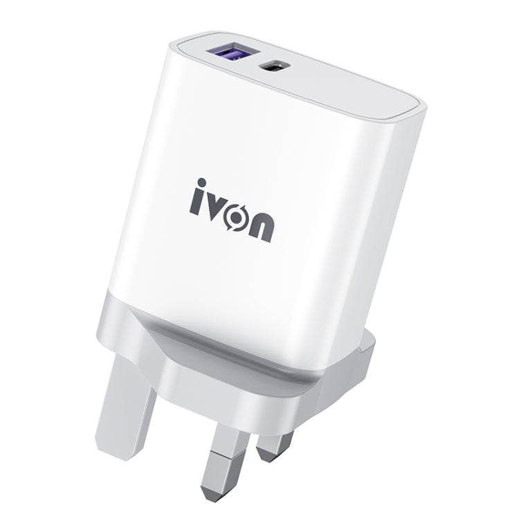 IVON AD52 18W USB-C / Type-C + USB พอร์ตคู่ ชาร์จเร็ว PD
