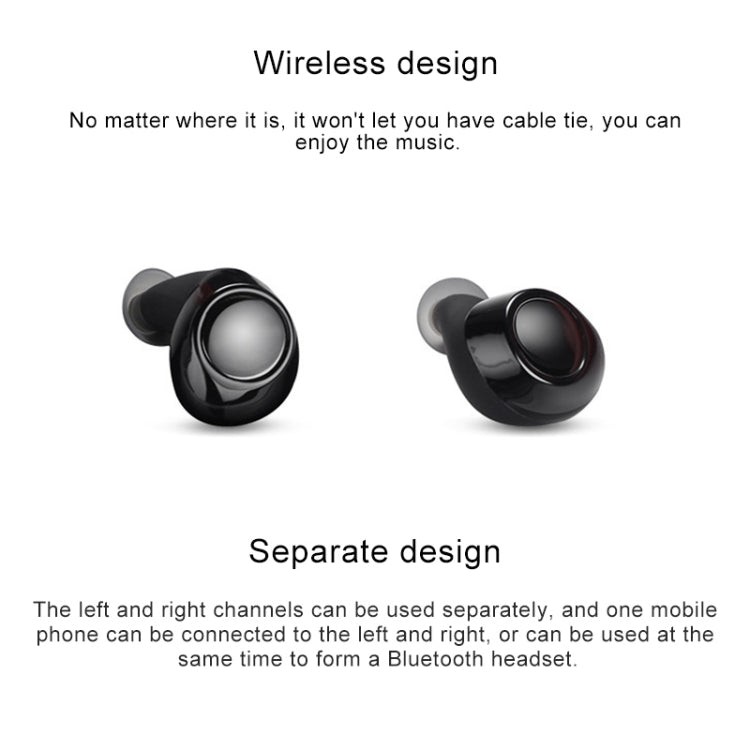 หูฟังไร้สาย TWS Bluetooth V5.0 แบบใส่ในหู รุ่น Drawer Type S2
