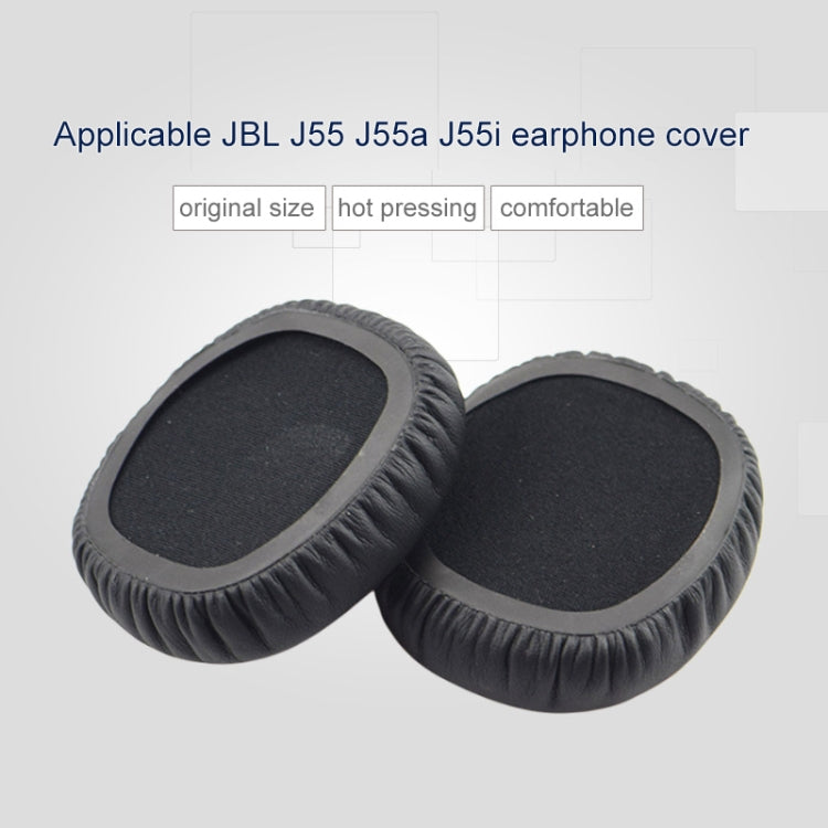 ปลอกหูฟังหนังเทียมและฟองน้ำเมมโมรี่โฟม 2 ชิ้น สำหรับหูฟัง JBL J55 / J55a / J55i