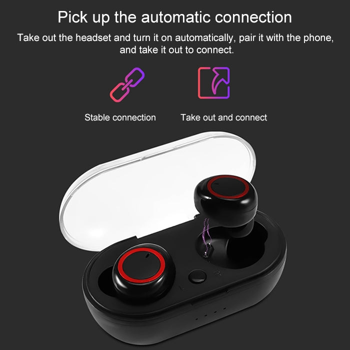 หูฟังสเตอริโอไร้สาย TWS Bluetooth V5.0 รุ่น BTH-K08 พร้อมกล่องชาร์จ