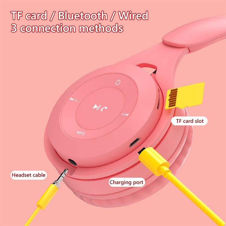 Y08 หูฟังบลูทูธคุณภาพเสียง Hifi Macaron รองรับการโทร & การ์ด TF & AUX 3.5 มม.
