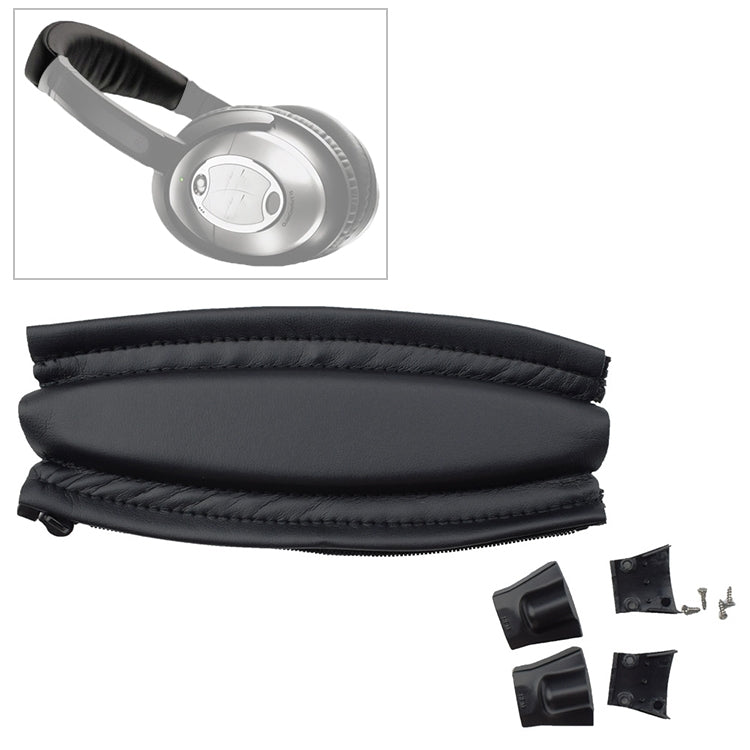 10 ชิ้น สำหรับ Bose QC2 / QC15 ปลอกหนังครอบคาดศีรษะหูฟัง พร้อมชิ้นส่วนพลาสติก + สกรู