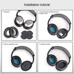 ปลอกหูฟังนุ่มพร้อมใยสำลีเก็บเสียง 1 คู่ สำหรับ BOSE QC2 / QC15 / AE2 / QC25