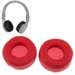 2 ชิ้น สำหรับ Beats Studio Mixr ฝาครอบหนังป้องกันหูฟัง ฟองน้ำ Earmuffs สีแดง