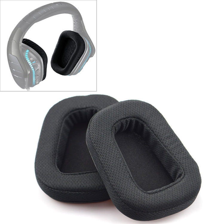 2 ชิ้น สำหรับ Logitech G633 G933 ฝาครอบเบาะหูฟัง Earmuffs แทนที่ พร้อมตาข่าย (หนัง), ตาข่ายสีดำ, หนังสีดำ