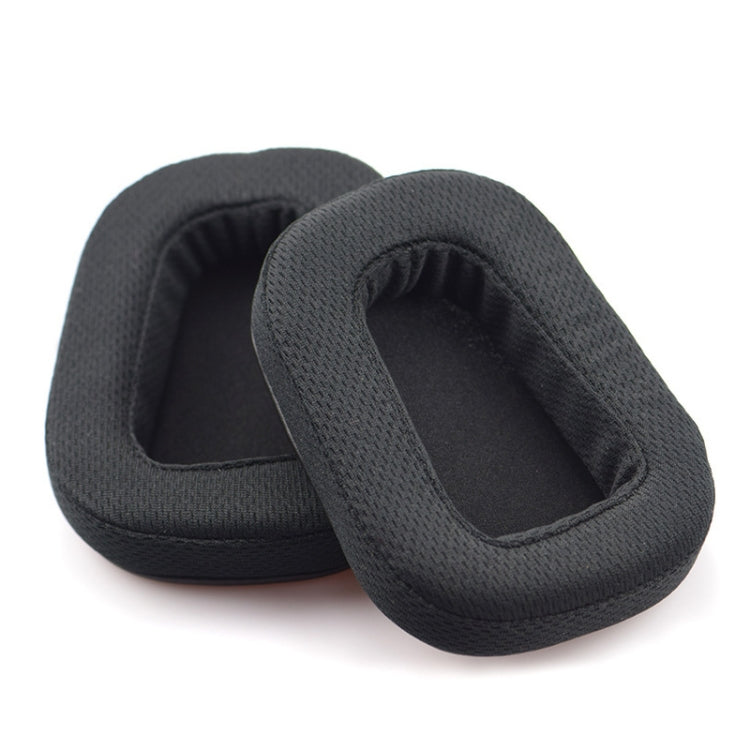 2 ชิ้น สำหรับ Logitech G633 G933 ฝาครอบเบาะหูฟัง Earmuffs แทนที่ พร้อมตาข่าย (หนัง), ตาข่ายสีดำ, หนังสีดำ