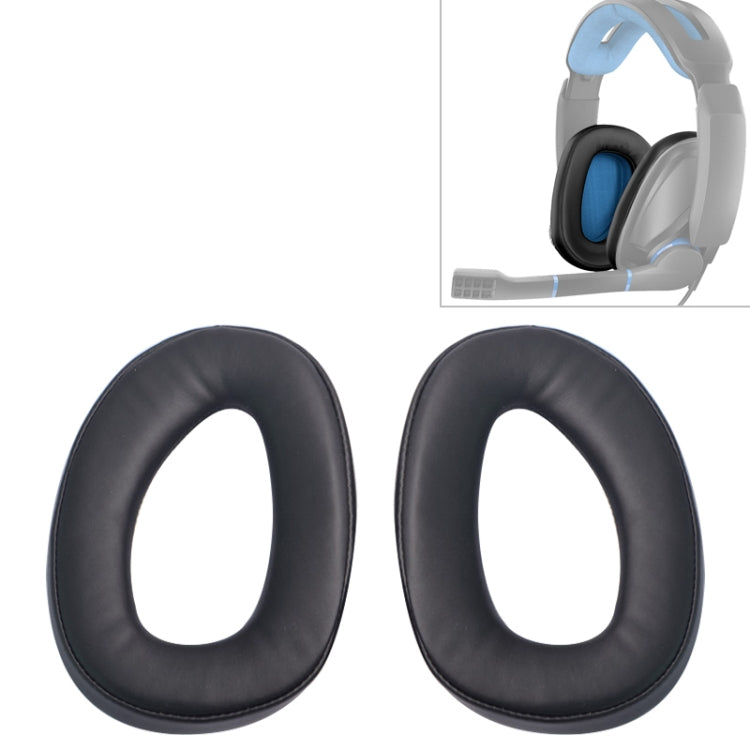 2 ชิ้น สำหรับ Sennheiser GSP300 / GSP301 / GSP302 / GSP303 / GSP350 ฝาครอบเบาะหูฟัง Earmuffs แทนที่ ไม่มีตาข่าย