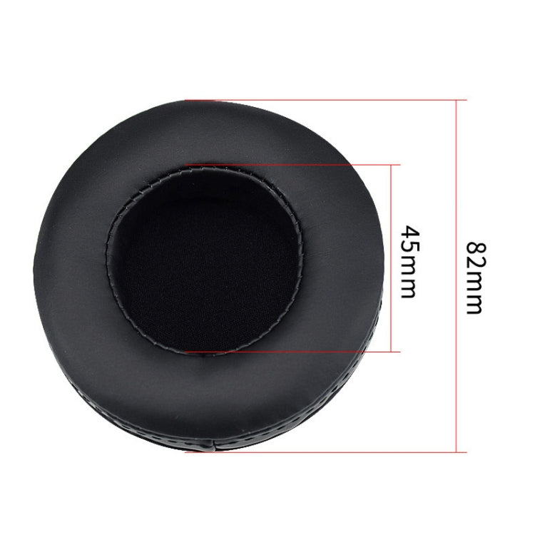2 ชิ้น สำหรับ Skullcandy / HESH 2.0 ปลอกหูฟังหนาแผ่นรองหูเปลี่ยนพร้อมด้ายเย็บสีขาว (สีดำ)