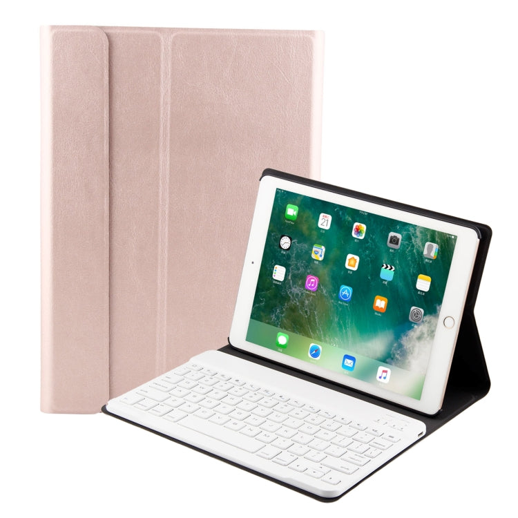 FT-1030 คีย์บอร์ด Bluetooth 3.0 ABS ลายแปรง + เคสแท็บเล็ตหนังลายผิวสำหรับ iPad Air / Air 2 / iPad Pro 9.7 นิ้ว พร้อมปรับมุมได้สามระดับ / แม่เหล็ก / ฟังก์ชันพักเครื่อง, FT-1030D