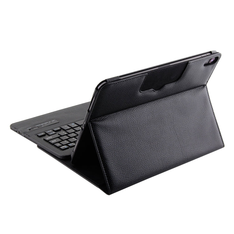 IP011 คีย์บอร์ดบลูทูธ 3.0 ถอดได้ พร้อมเคสแท็บเล็ตหนังลายลิ้นจี่ สำหรับ iPad Pro 11 นิ้ว (2018) พร้อมฟังก์ชันพักหน้าจอ รุ่น IP011