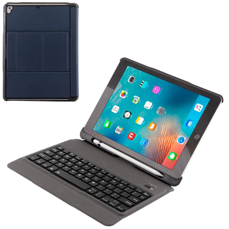 T-201 คีย์บอร์ด Bluetooth 3.0 ถอดแยกได้บางพิเศษ + เคสแท็บเล็ตหนังลายหนังแกะสำหรับ iPad Air / Air 2 / iPad Pro 9.7 นิ้ว รองรับการปรับมุมได้หลายระดับ, T-201