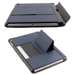 T-201 คีย์บอร์ด Bluetooth 3.0 ถอดแยกได้บางพิเศษ + เคสแท็บเล็ตหนังลายหนังแกะสำหรับ iPad Air / Air 2 / iPad Pro 9.7 นิ้ว รองรับการปรับมุมได้หลายระดับ, T-201