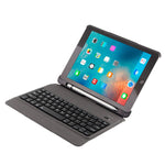 T-201 คีย์บอร์ด Bluetooth 3.0 ถอดแยกได้บางพิเศษ + เคสแท็บเล็ตหนังลายหนังแกะสำหรับ iPad Air / Air 2 / iPad Pro 9.7 นิ้ว รองรับการปรับมุมได้หลายระดับ, T-201