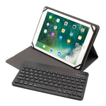 TY-1031 คีย์บอร์ดบลูทูธ 3.0 สากล ผิวสัมผัส ABS แบบขัด + เคสแท็บเล็ตหนังสำหรับ iOS, Windows, Android แท็บเล็ตพีซี ขนาด 9-10.5 นิ้ว, TY-1031