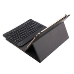 TY-1031 คีย์บอร์ดบลูทูธ 3.0 สากล ผิวสัมผัส ABS แบบขัด + เคสแท็บเล็ตหนังสำหรับ iOS, Windows, Android แท็บเล็ตพีซี ขนาด 9-10.5 นิ้ว, TY-1031