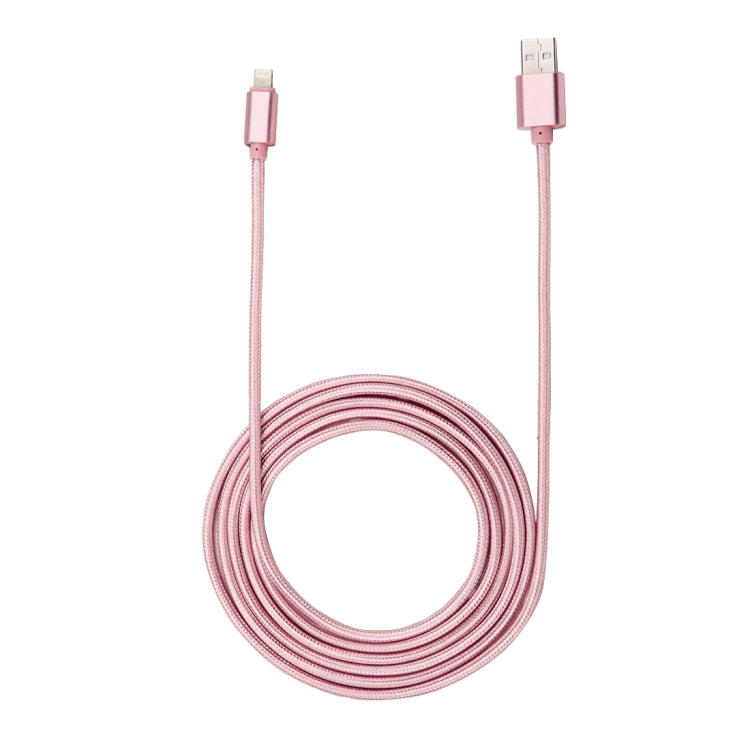 สายชาร์จถักสไตล์ทอ ความยาว 2 เมตร หัวโลหะ 84 แกน 8 พิน เป็น USB 2.0 สำหรับข้อมูลและชาร์จ