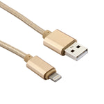 สายชาร์จข้อมูล 1 เมตร หัวโลหะแบบถัก 84 แกน 8 พิน เป็น USB 2.0