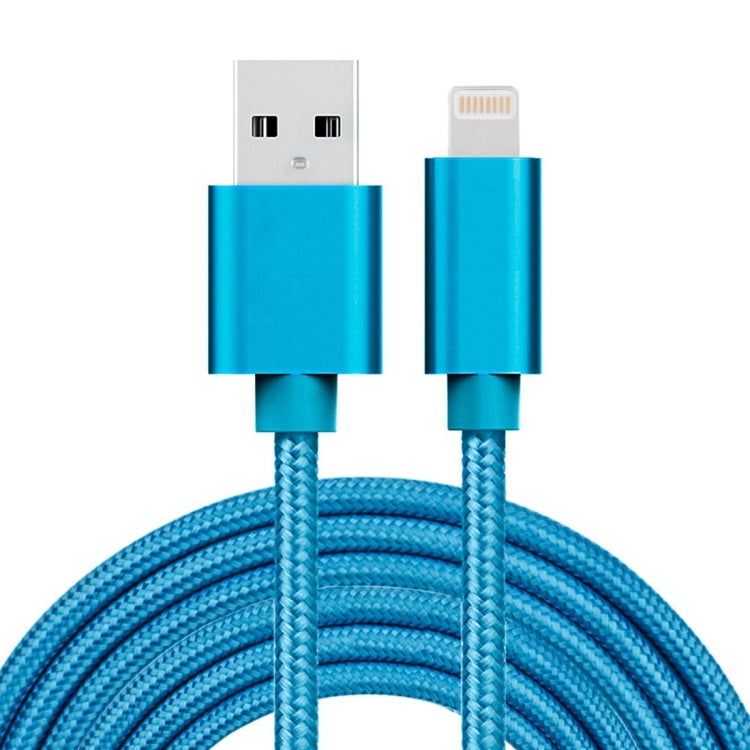 สายชาร์จข้อมูล 3 เมตร หัวโลหะแบบถัก 3A 8 พิน เป็น USB, 3 เมตร 8 พิน