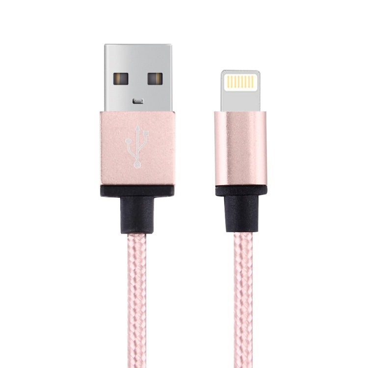 สายชาร์จและซิงค์ข้อมูล 1 เมตร หัวโลหะแบบถัก 58 แกน 8 Pin เป็น USB 2.0
