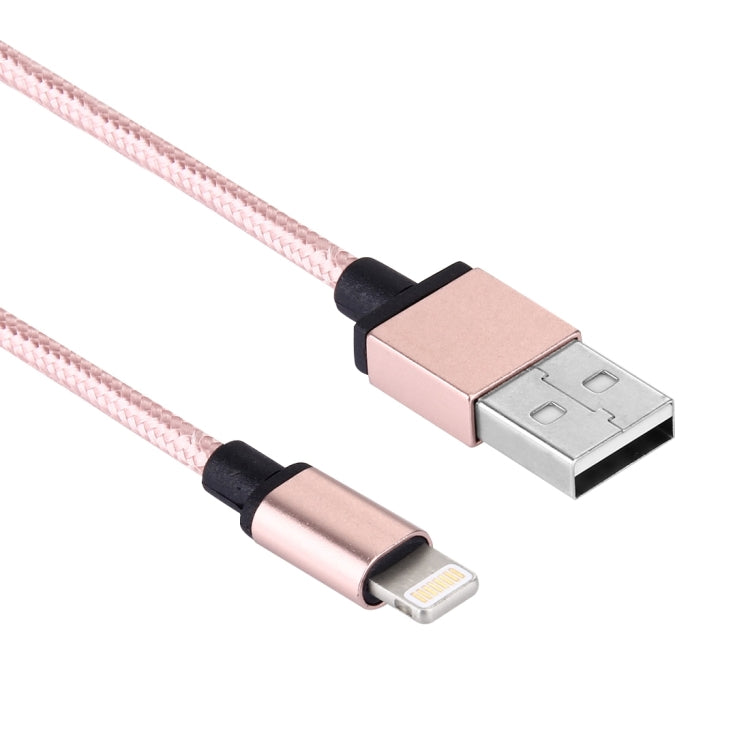 สายชาร์จและซิงค์ข้อมูล 1 เมตร หัวโลหะแบบถัก 58 แกน 8 Pin เป็น USB 2.0