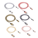 สายชาร์จและซิงค์ข้อมูล 1 เมตร หัวโลหะแบบถัก 58 แกน 8 Pin เป็น USB 2.0