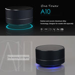 A10 Mini Portable Bluetooth Speaker Built-in MIC & LED, Support Hands-free Calls & TF Card