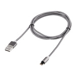 สายชาร์จแม่เหล็ก 8 Pin เป็น USB 2.0 แบบถัก หมุนได้ 360 องศาพร้อมไฟ LED แสดงสถานะ ความยาวสาย: 1 เมตร