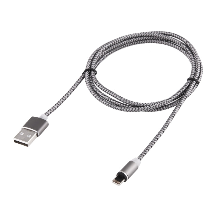 สายชาร์จแม่เหล็ก 8 Pin เป็น USB 2.0 แบบถัก หมุนได้ 360 องศาพร้อมไฟ LED แสดงสถานะ ความยาวสาย: 1 เมตร