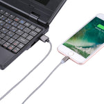 สายชาร์จแม่เหล็ก 8 Pin เป็น USB 2.0 แบบถัก หมุนได้ 360 องศาพร้อมไฟ LED แสดงสถานะ ความยาวสาย: 1 เมตร